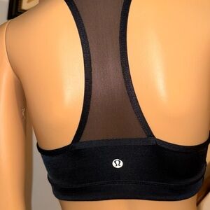 lululemon athletica Black Mesh Racerback Sports Bra